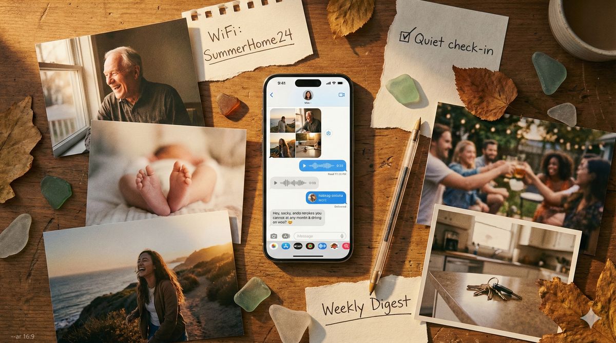 Family sharing moments together on WeCanvas